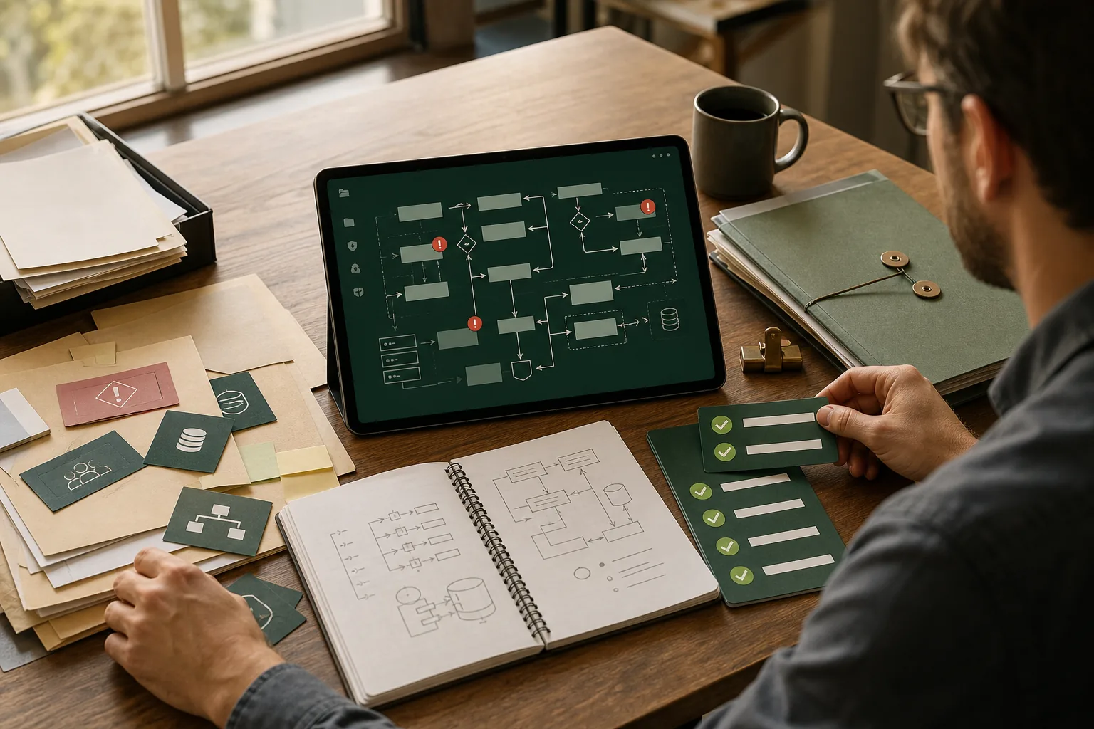 Engineer mapping inherited system evidence into a clear takeover plan